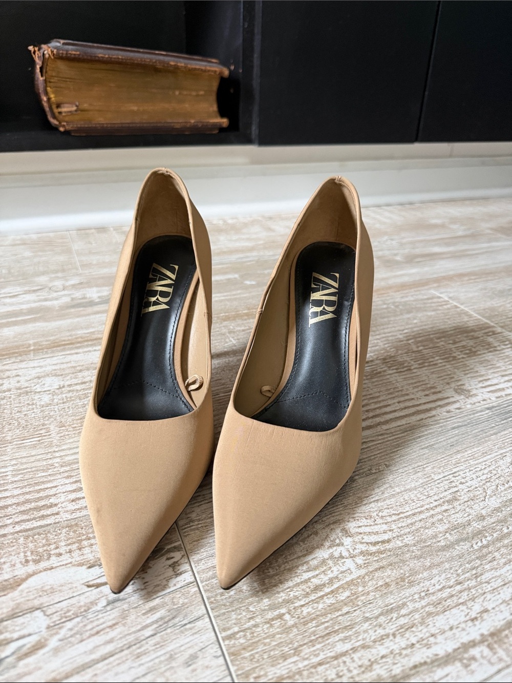 ZARA Beige Pointed-Toe Pumps